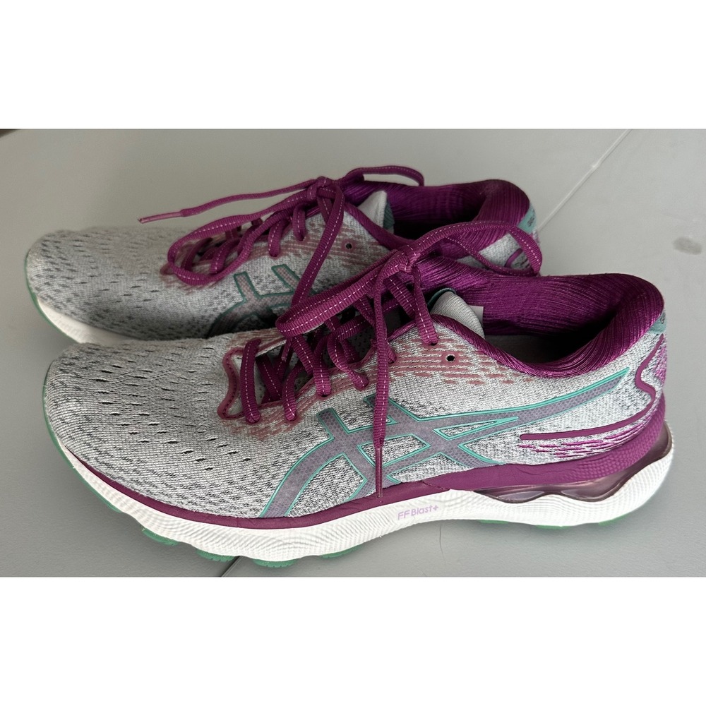 Asics Gel-Nimbus 24 Womens Running Shoes Grey Orchid 1012B340 Size 9.5